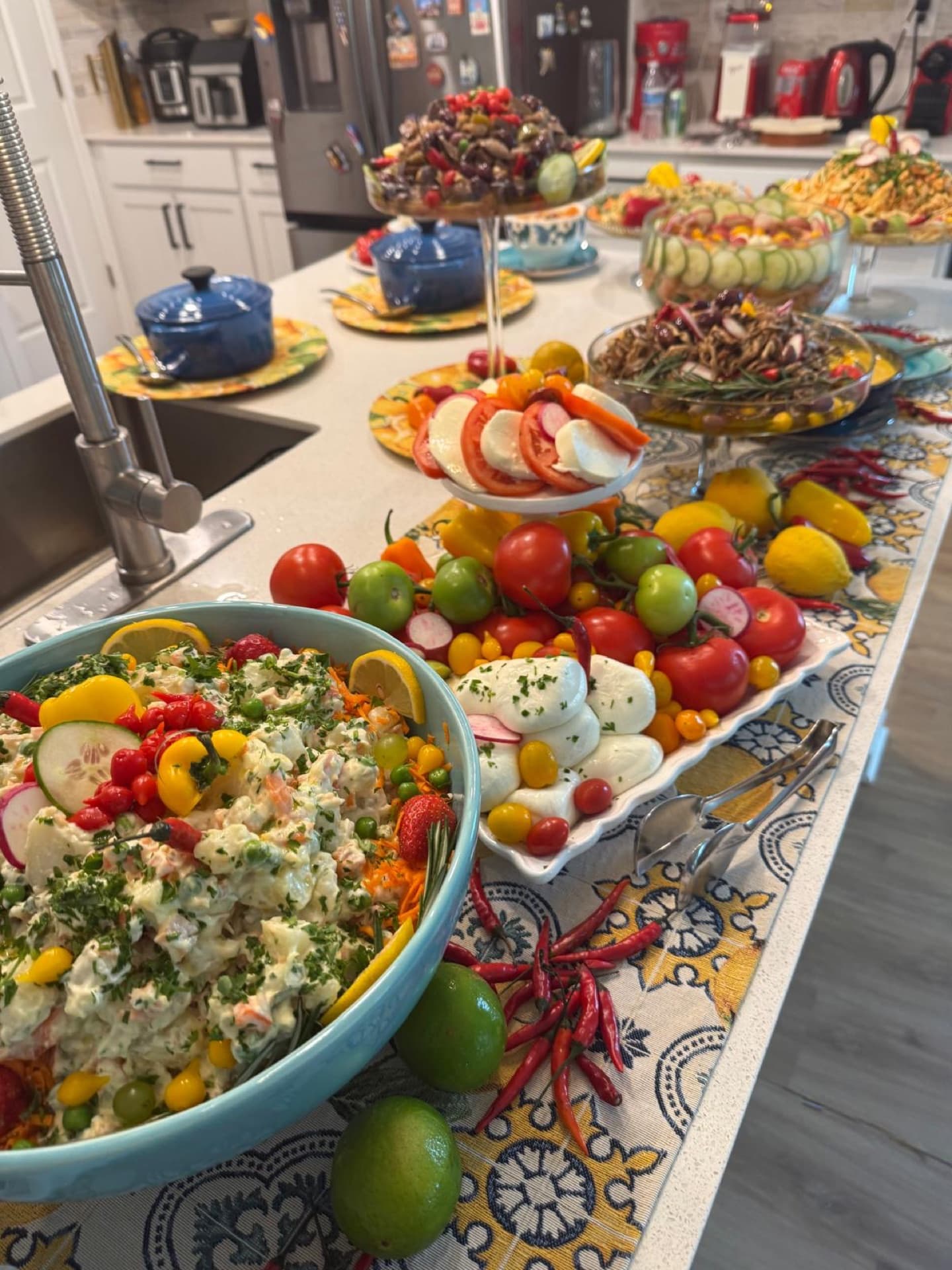 Live cooking station serving guests at a corporate event catered in Central Florida