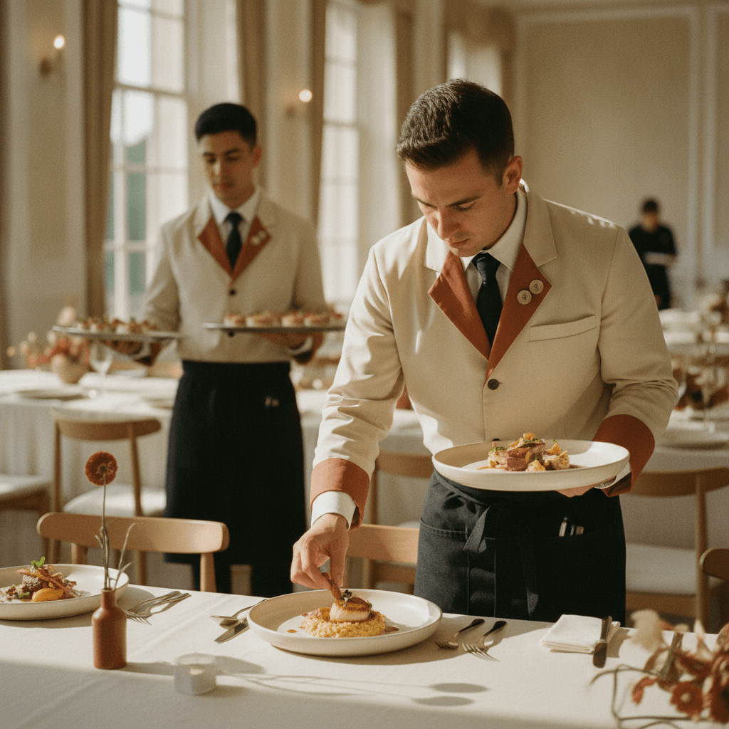 Full-service catering staff running an event in Central Florida